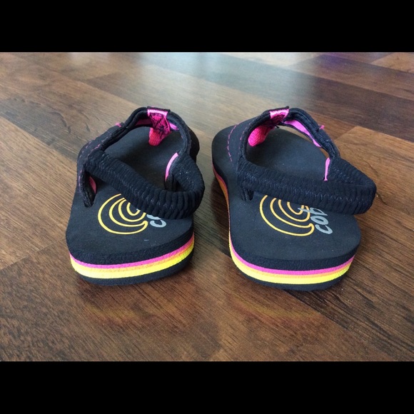 Cobian Toddler Girls 3-4 slingback flip flops beachy pool - Picture 4 of 10